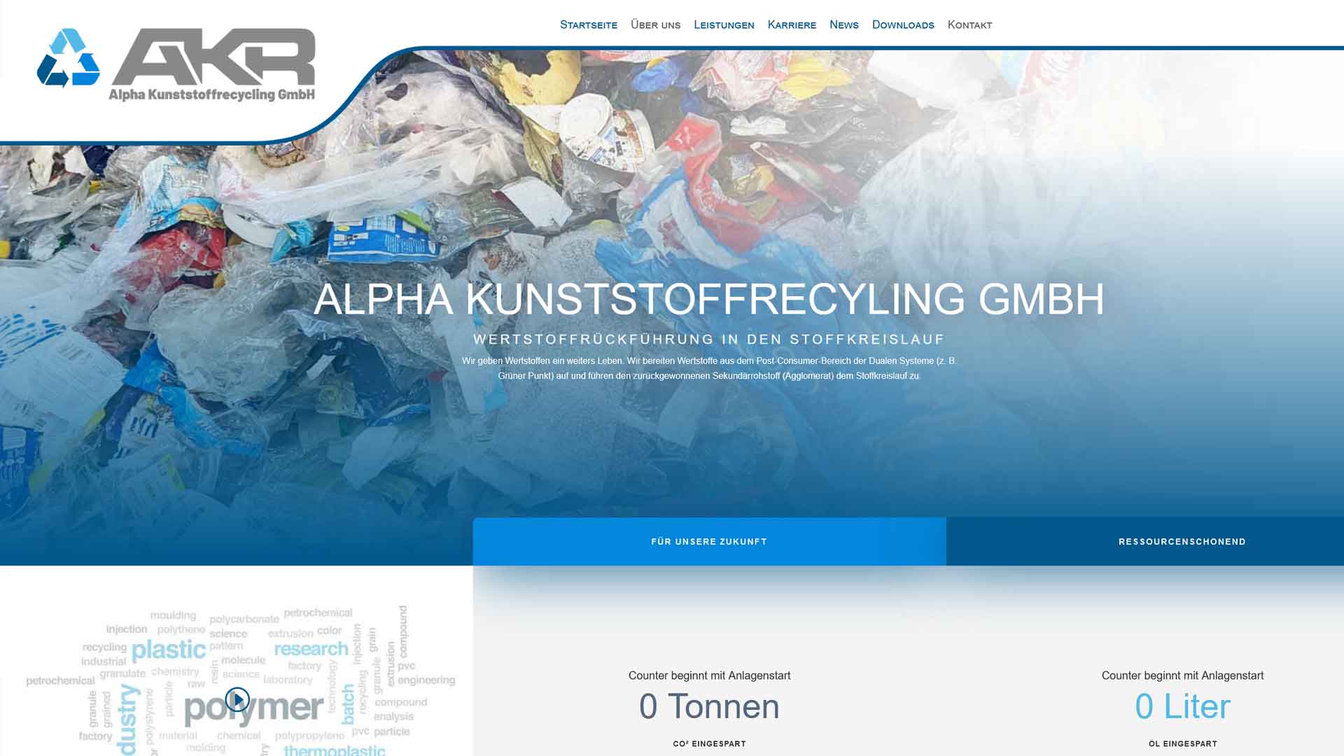 Referenzprojekt: AKR GmbH Kunststoffrecycling — Website von Konrad Griesser